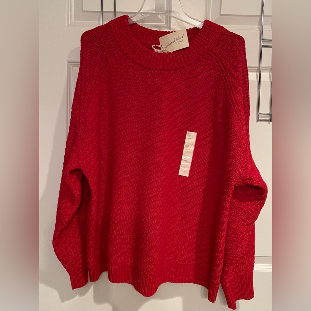 Long sleeve red sweater size 1x NWT